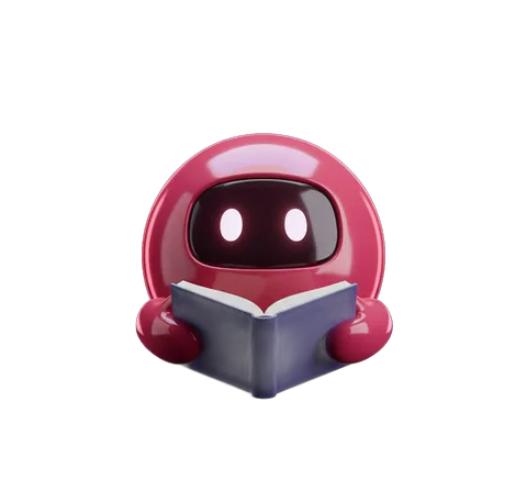 Ideo, la mascota de Ideas Creativas, leyendo un libro Ideo, la mascota de Ideas Creativas, leyendo un libro
