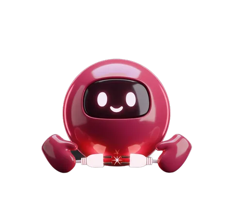 Ideo, la mascota de Ideas Creativas, conectando dos cables