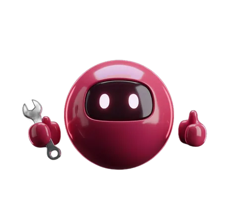 Ideo, la mascota de Ideas Creativas, con una llave inglesa